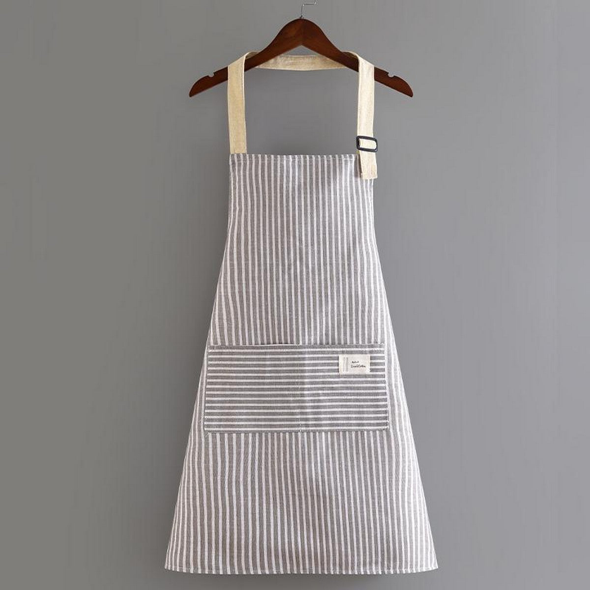 Fashionable Cotton and Linen Breathable Apron – Adjustable Straps with Front Pocket