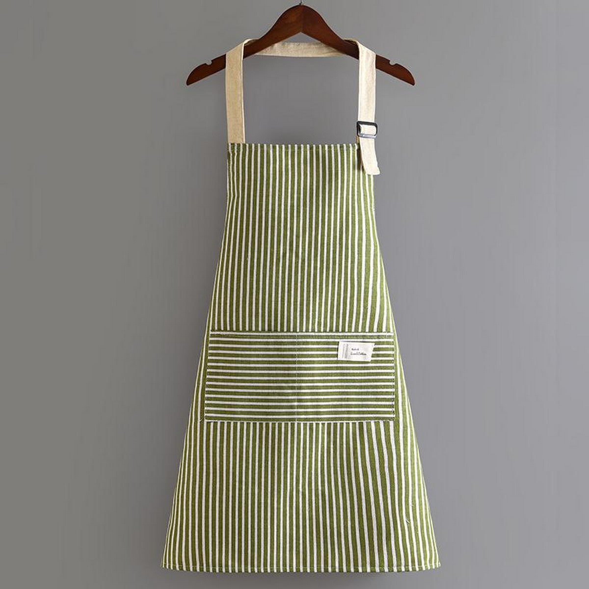 Fashionable Cotton and Linen Breathable Apron – Adjustable Straps with Front Pocket