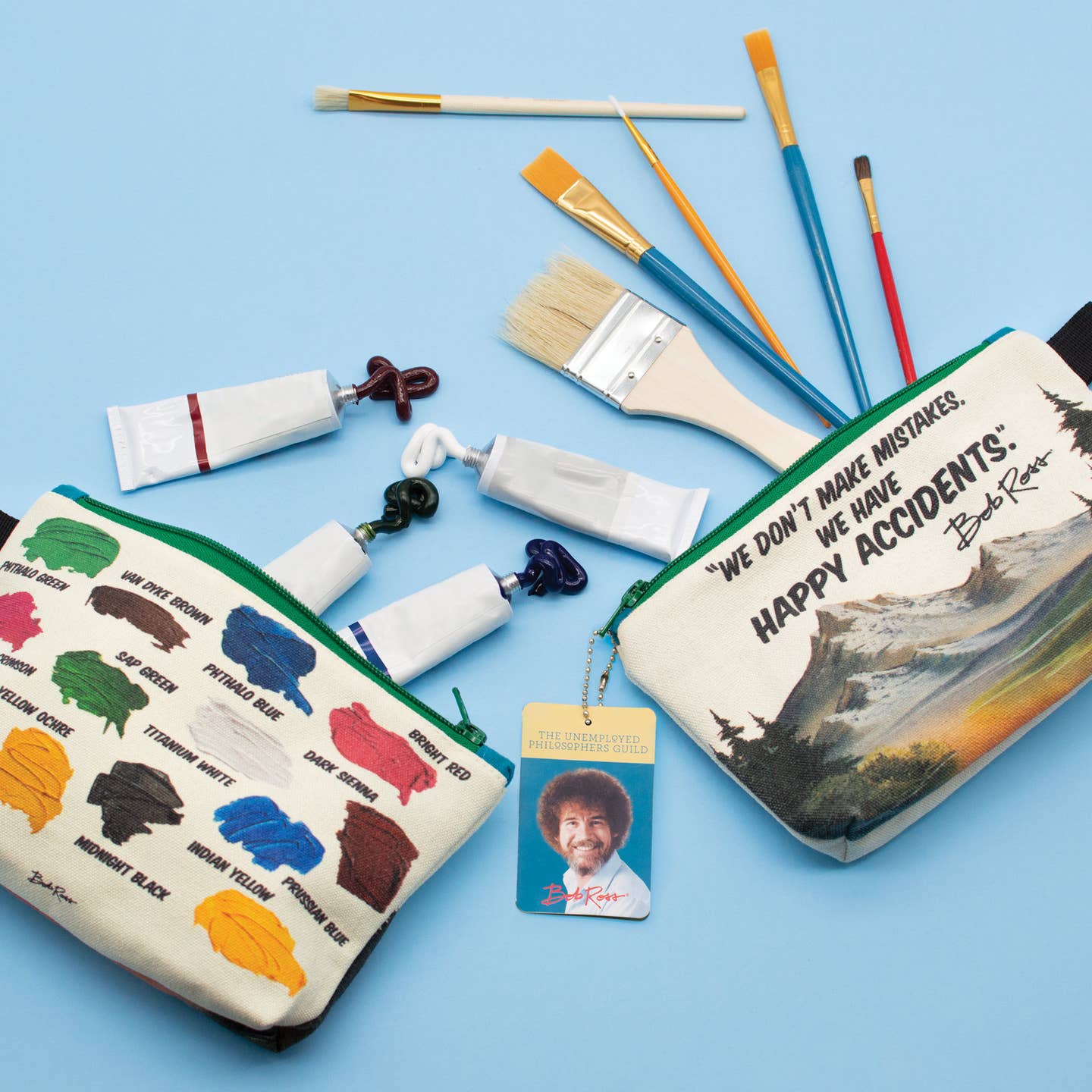 Bob Ross Zipper Pouch – Artistic Bag for Creative Tools